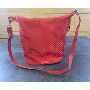 Vera Bradley Carson Hobo Red Quilted Crossbody Bag-Never Used